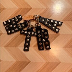 Consuela - Black Studded Keychain Set